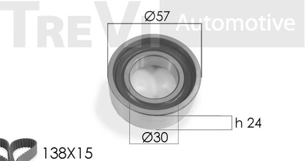 TREVI AUTOMOTIVE paskirstymo diržo komplektas KD1026